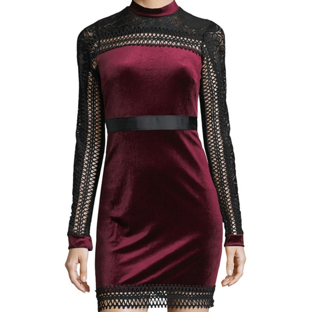 COPY - Star Crossed Lovers - Velvet Lace Yoke Dress